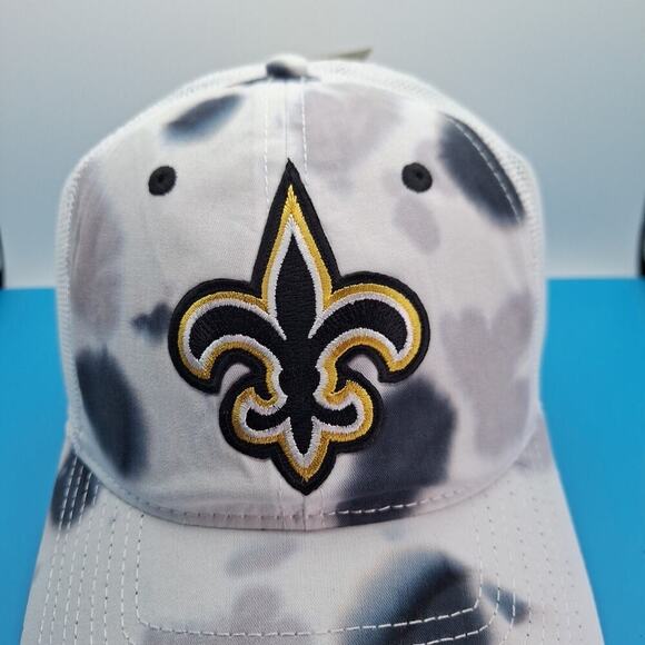 New Orleans Saints Tie Dye Trucker Snapback Patch Hat Cap NFL The Game Cotton - Picture 2 of 8